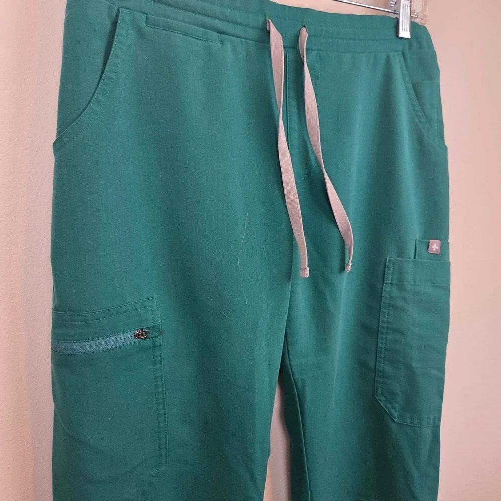 FIGS Yola Skinny Scrub Pants Green Womens XS Petite TW2000P PO#1700